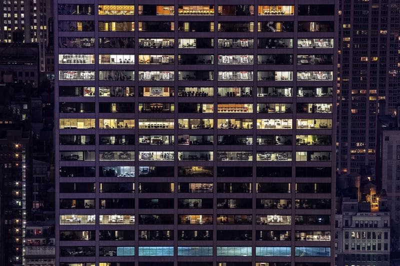 Lit windows