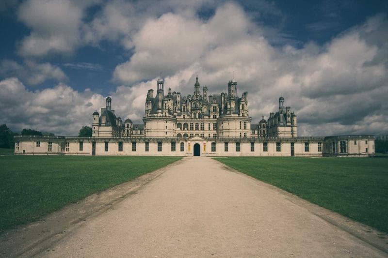 Château at the end of the road