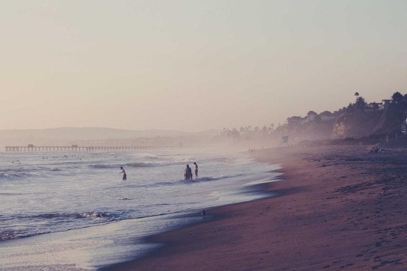 Walking on the beach