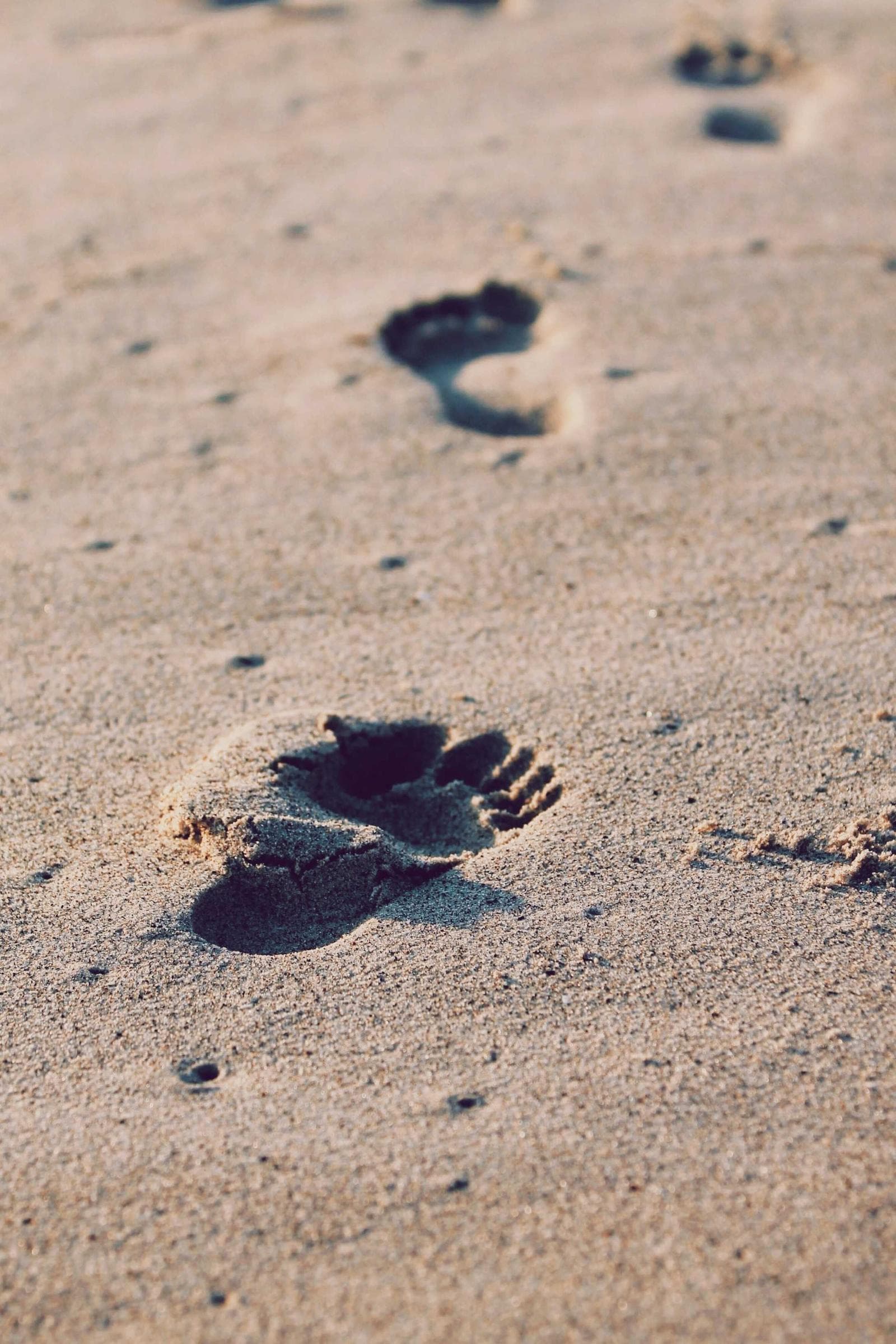 Handprint in sand