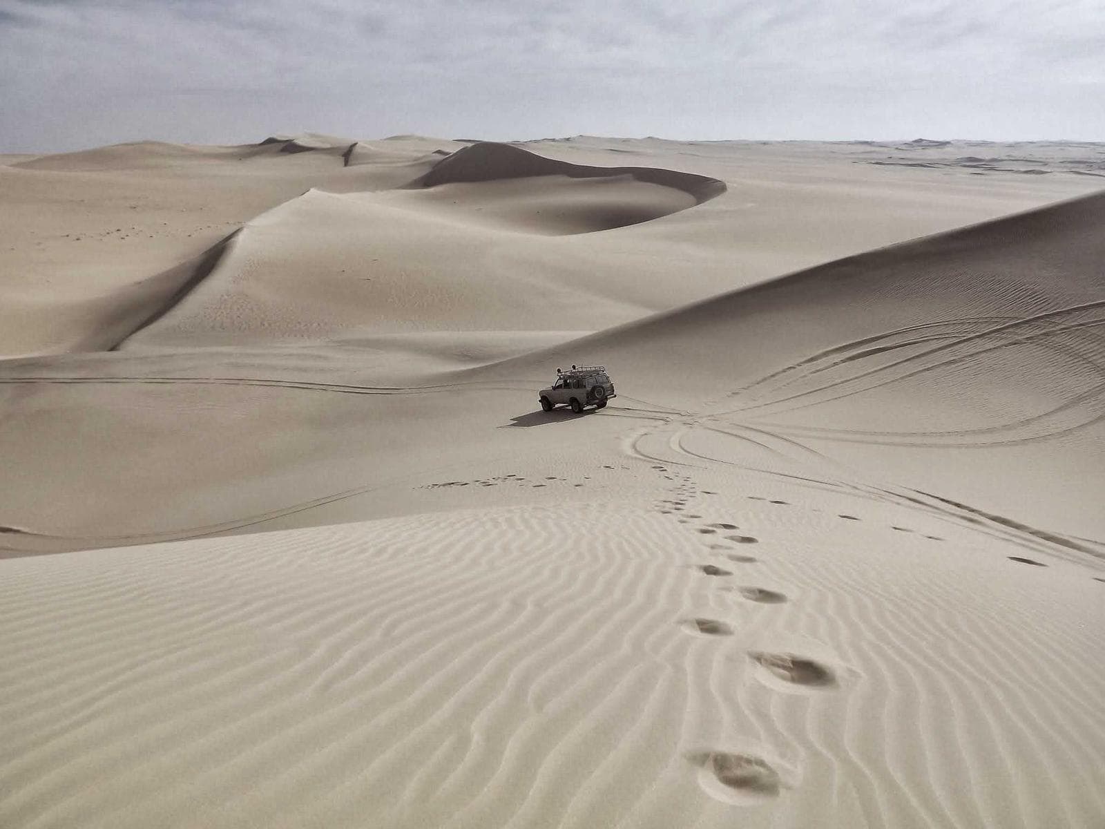 Footprints in the dune