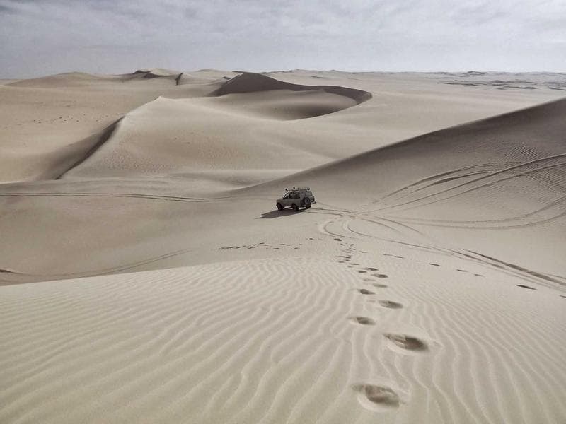 Footprints in the dune