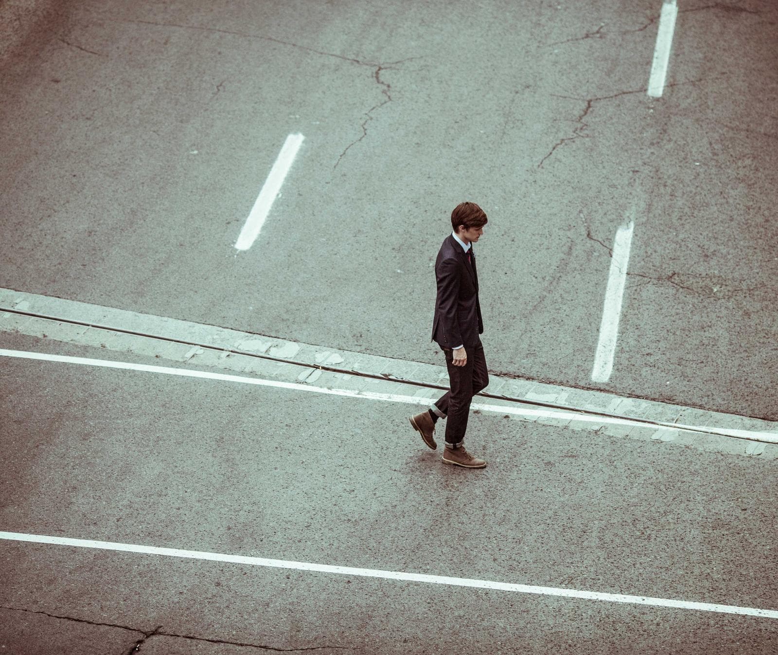 Walking down the road