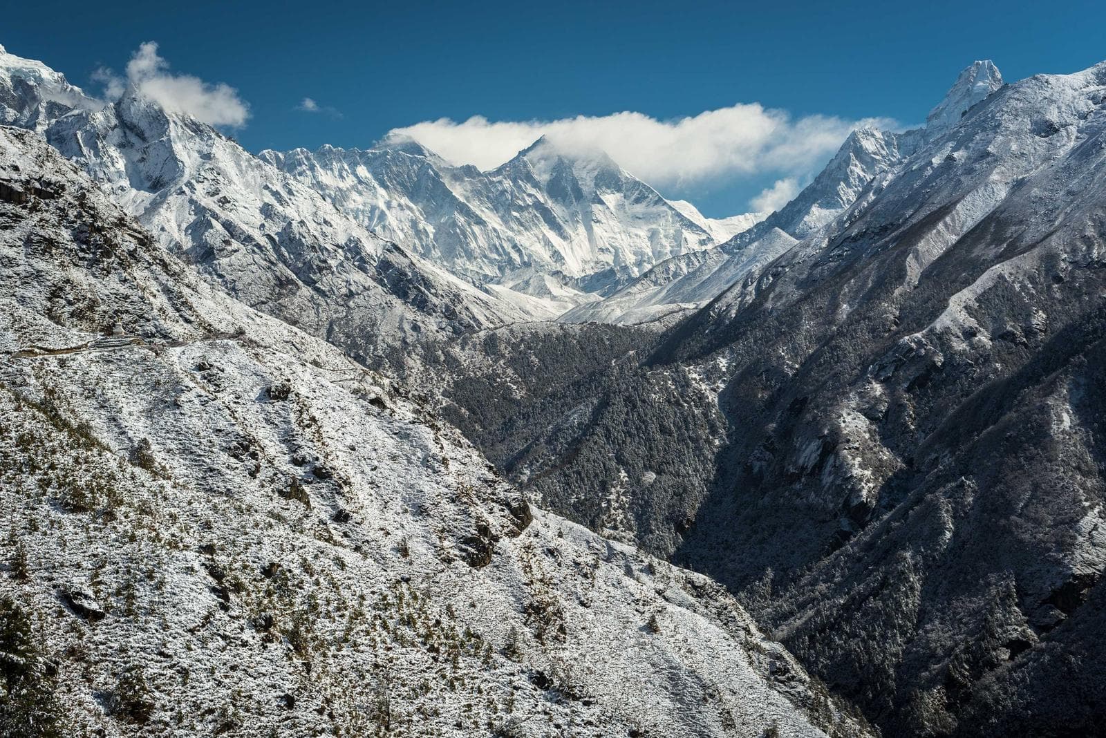 Snow on the peaks