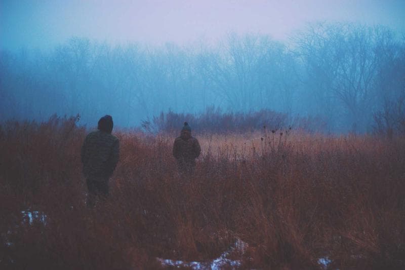 Alone in a field