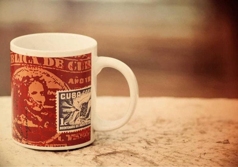 A mug on the sand