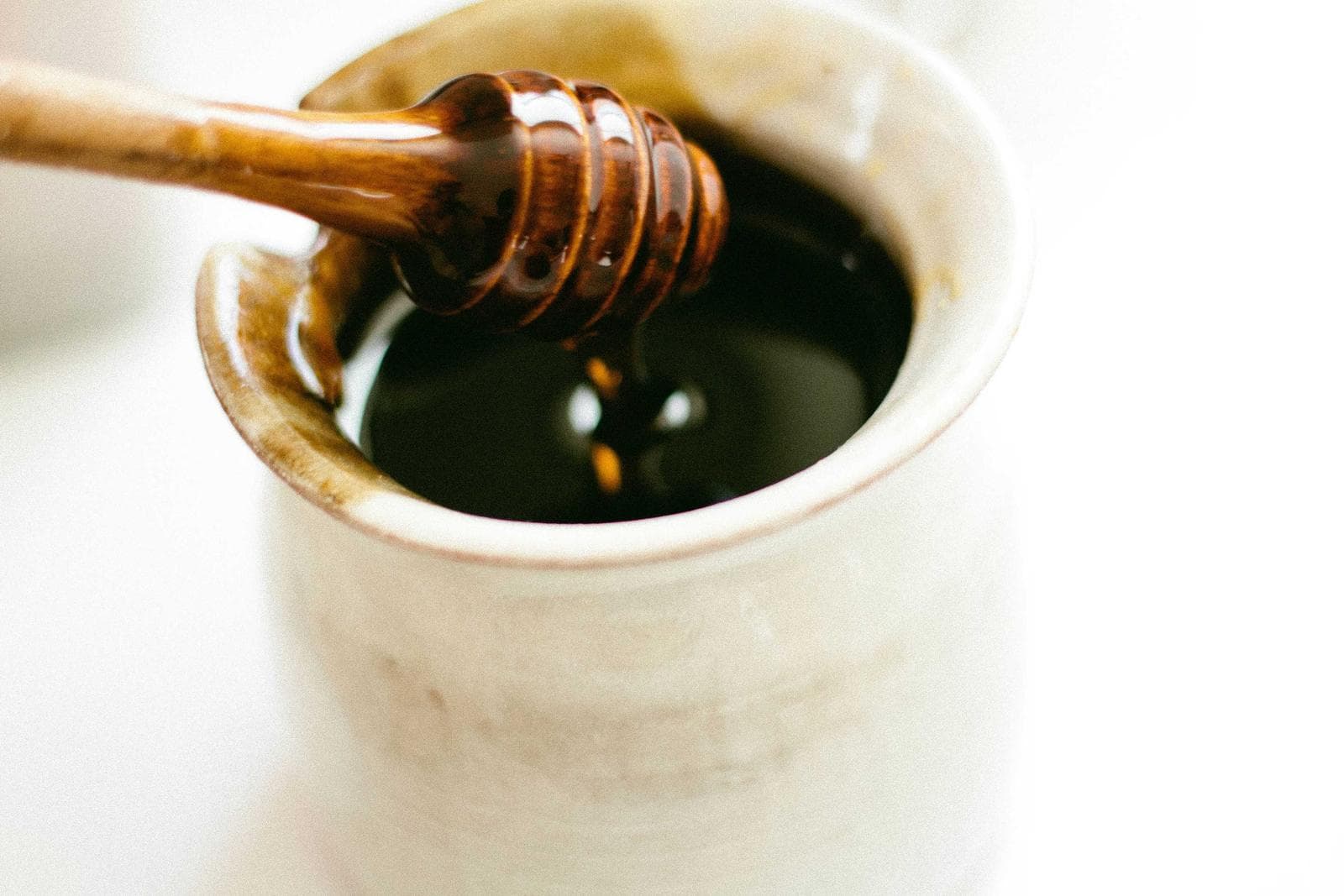 Honey into coffee