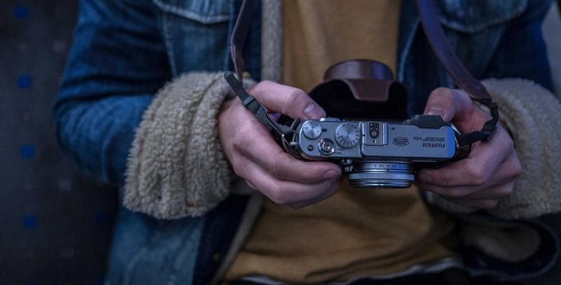 Holding a camera