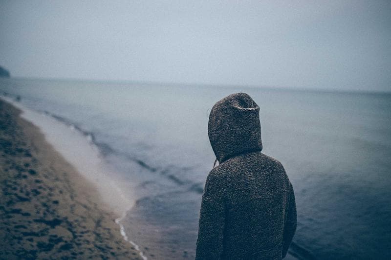 Alone by the sea
