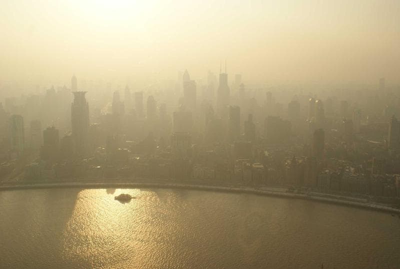 Skyline in haze