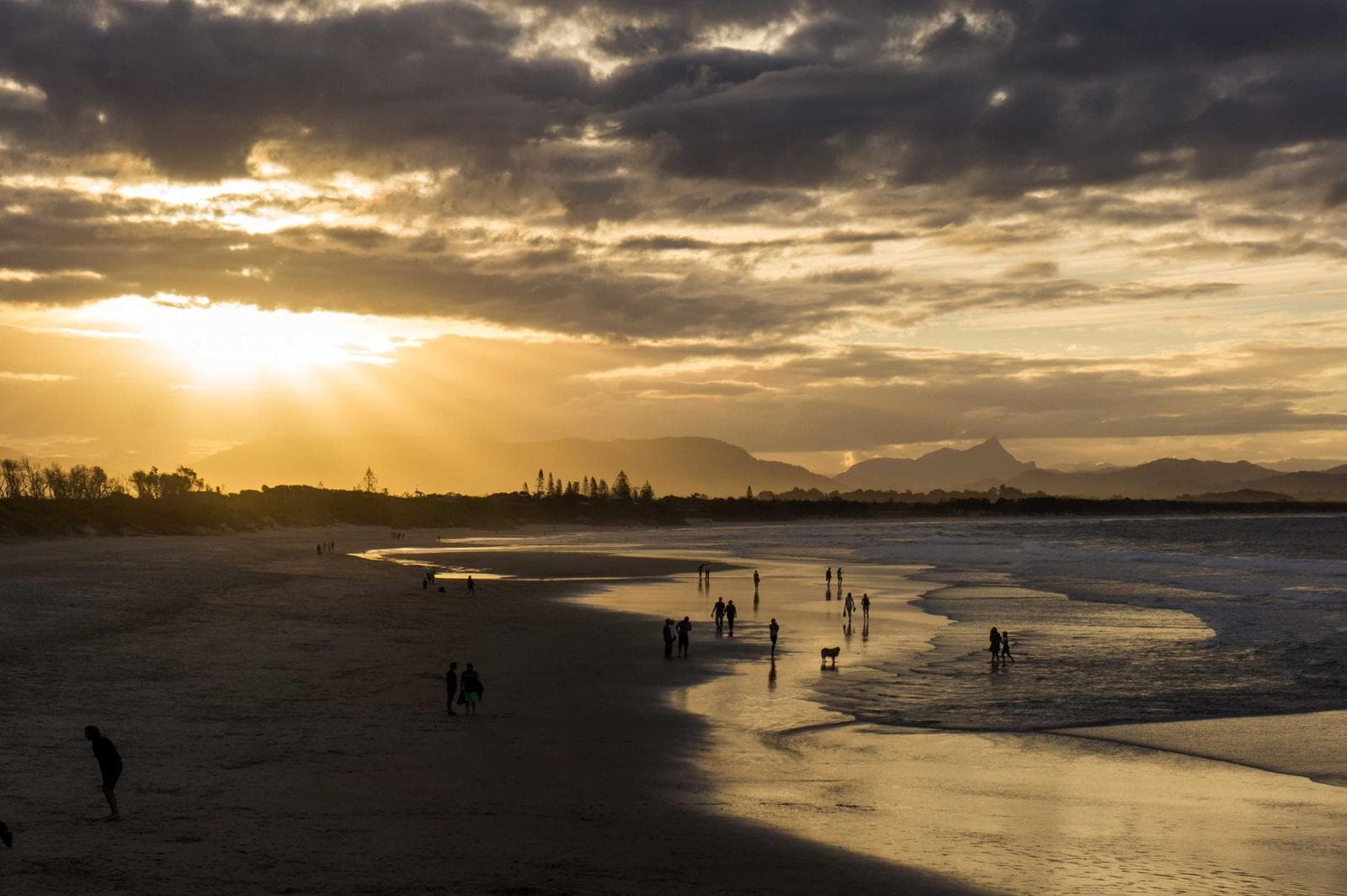 Beach at sunset