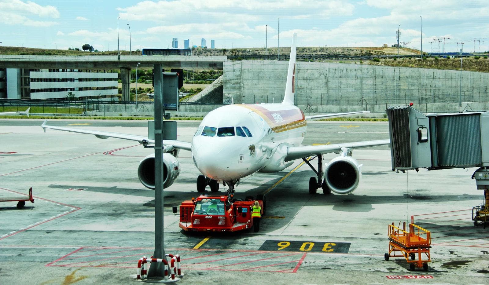 At the gate