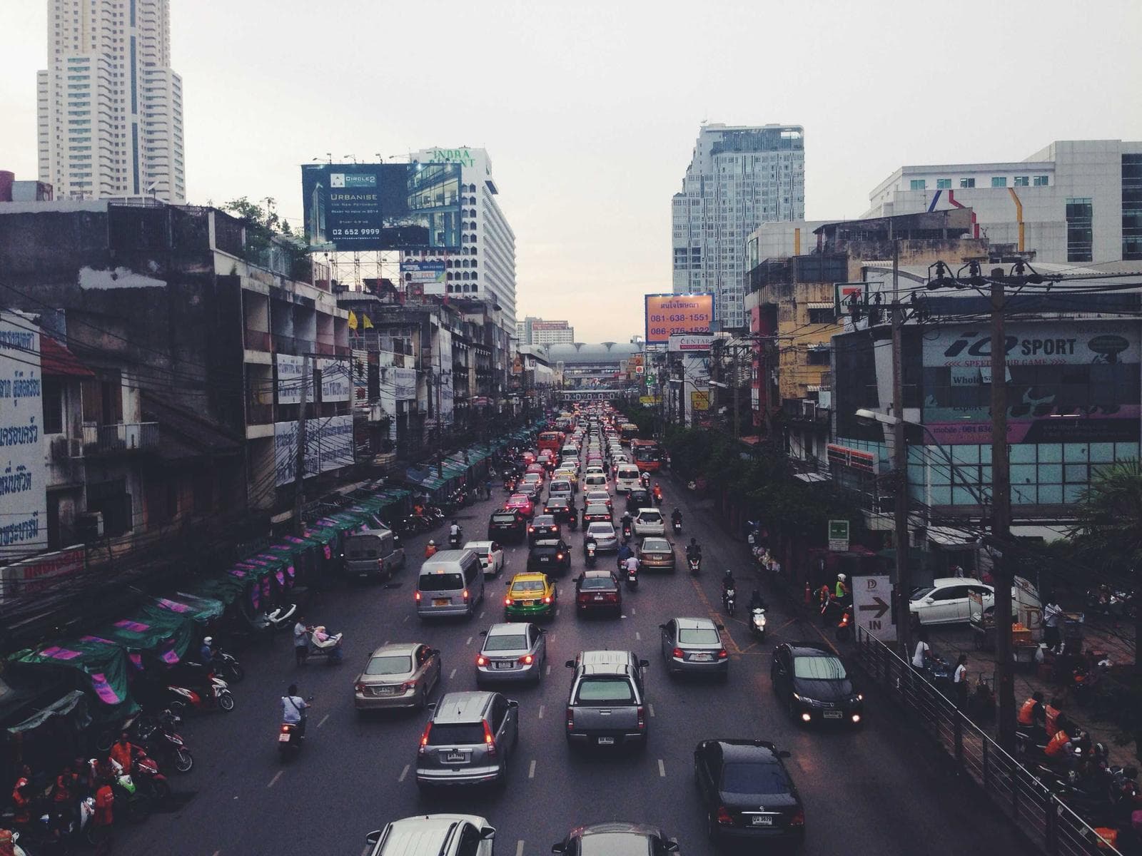 Traffic below