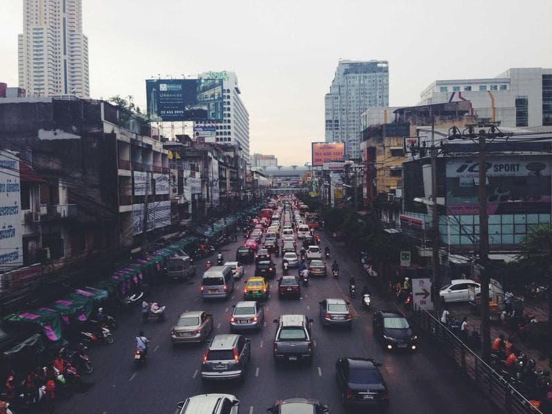 Traffic below