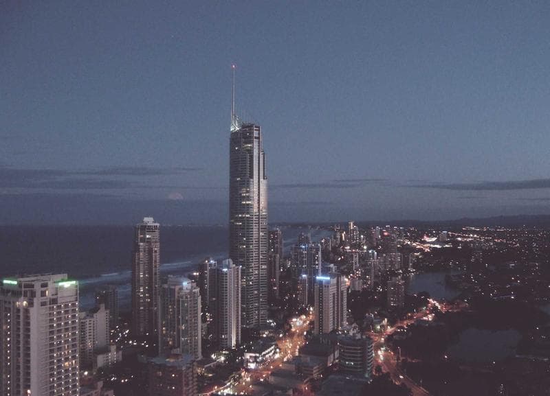 City lights from above