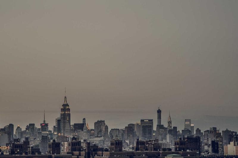 City in haze