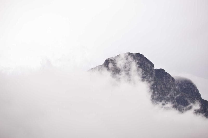 Peak in fog