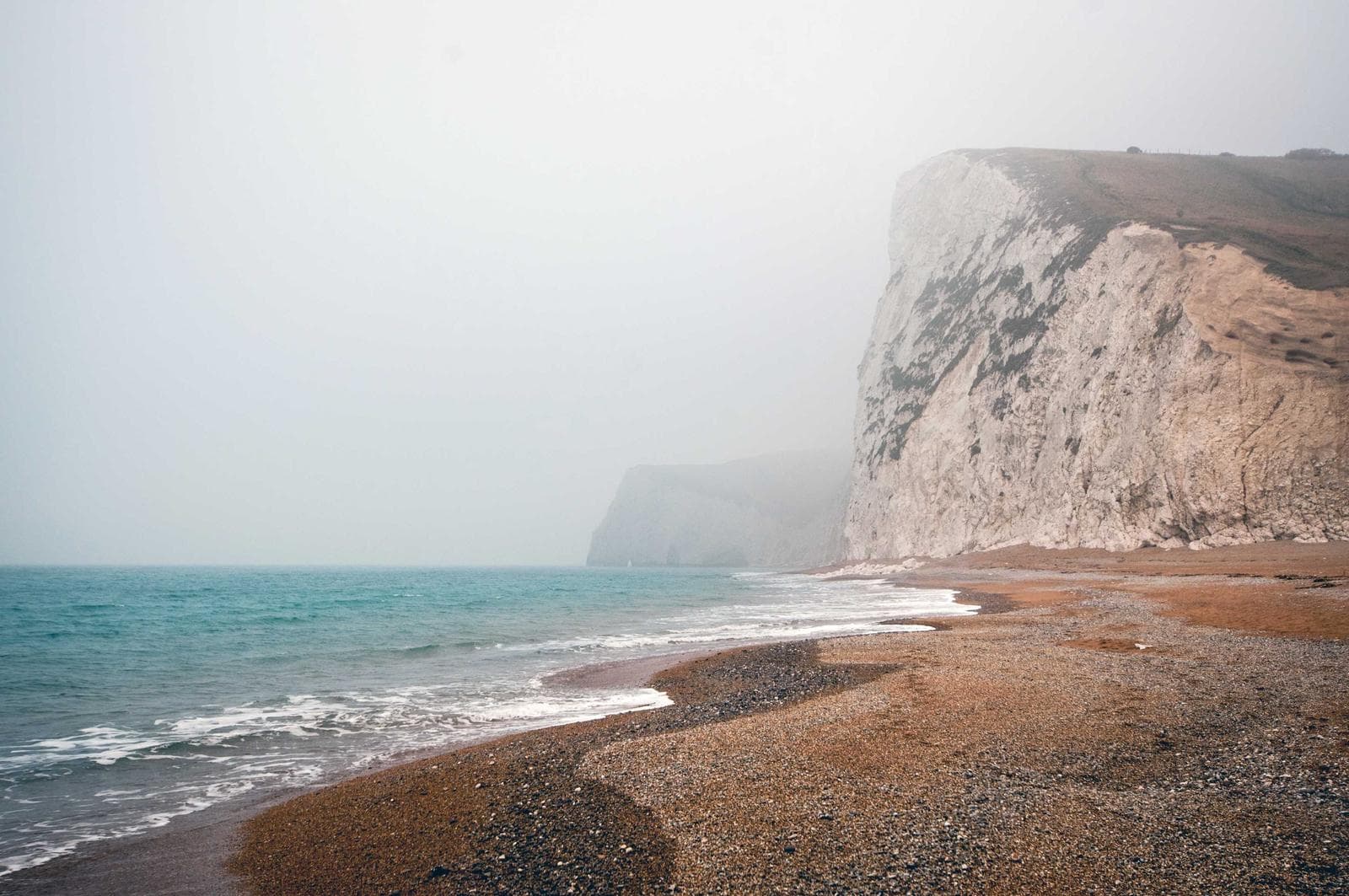 Cliff in fog