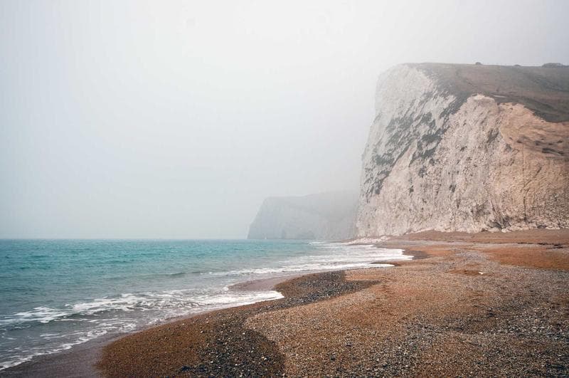 Cliff in fog