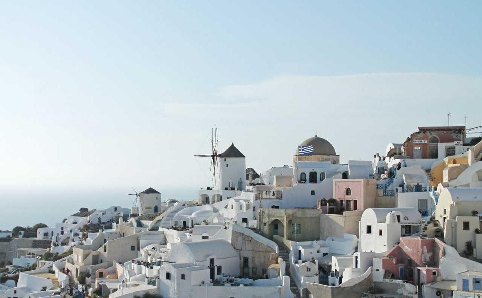 White village above the sea