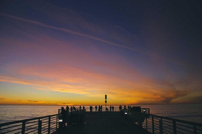 Pier at sunset