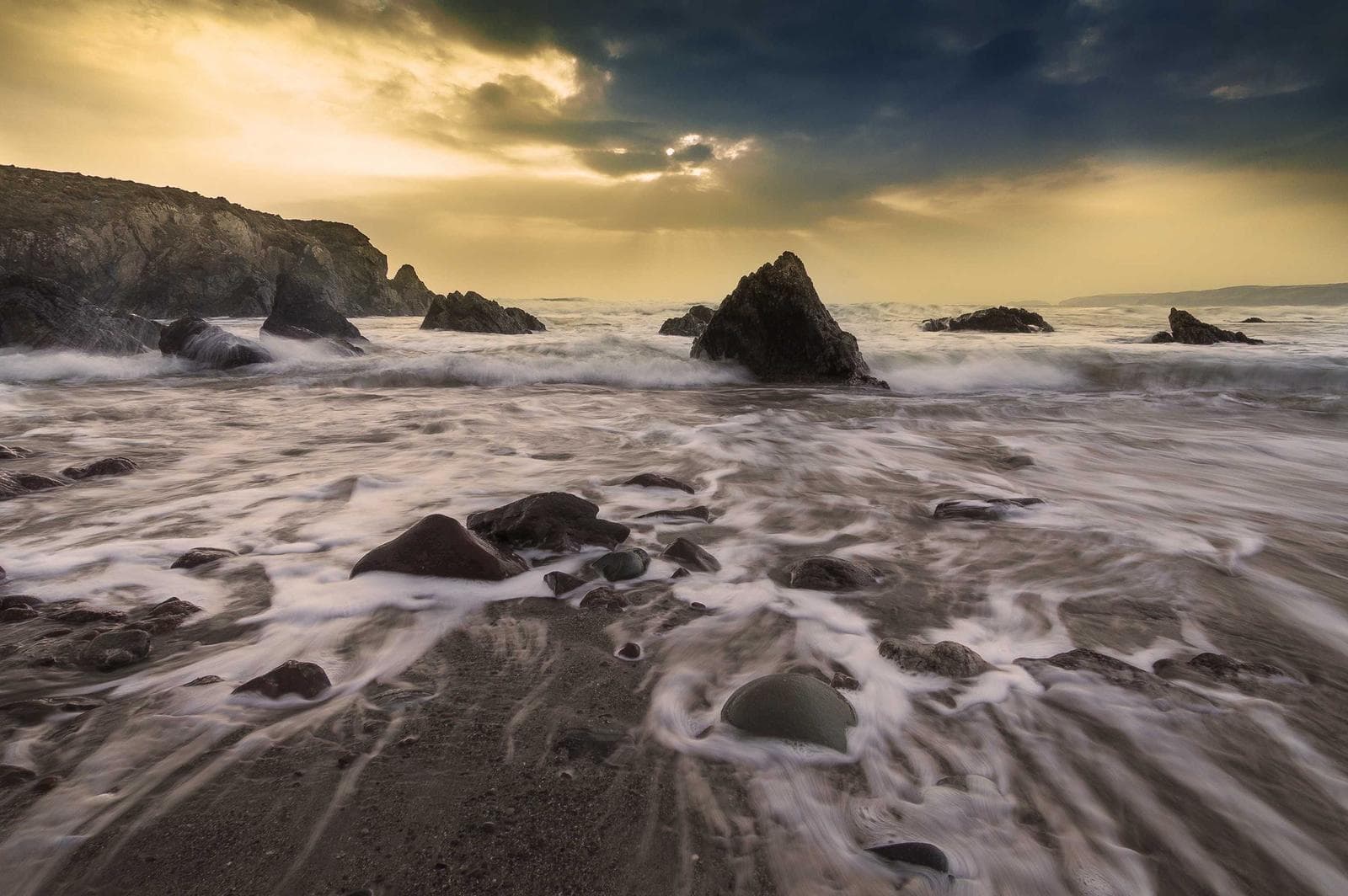 Sea on rock