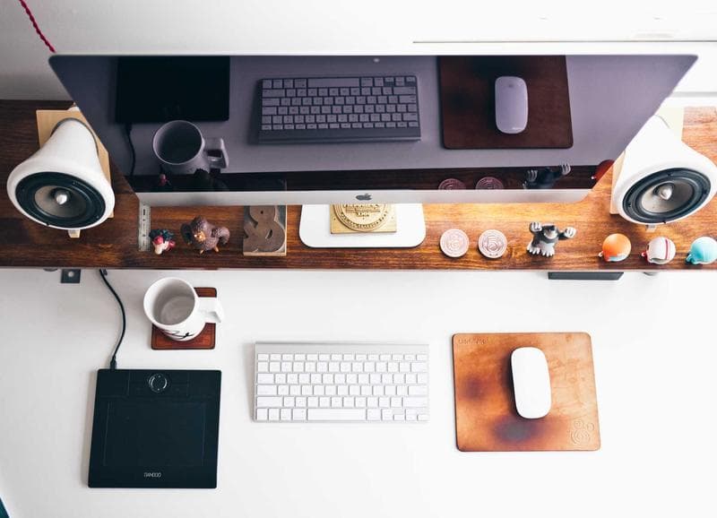 White desk
