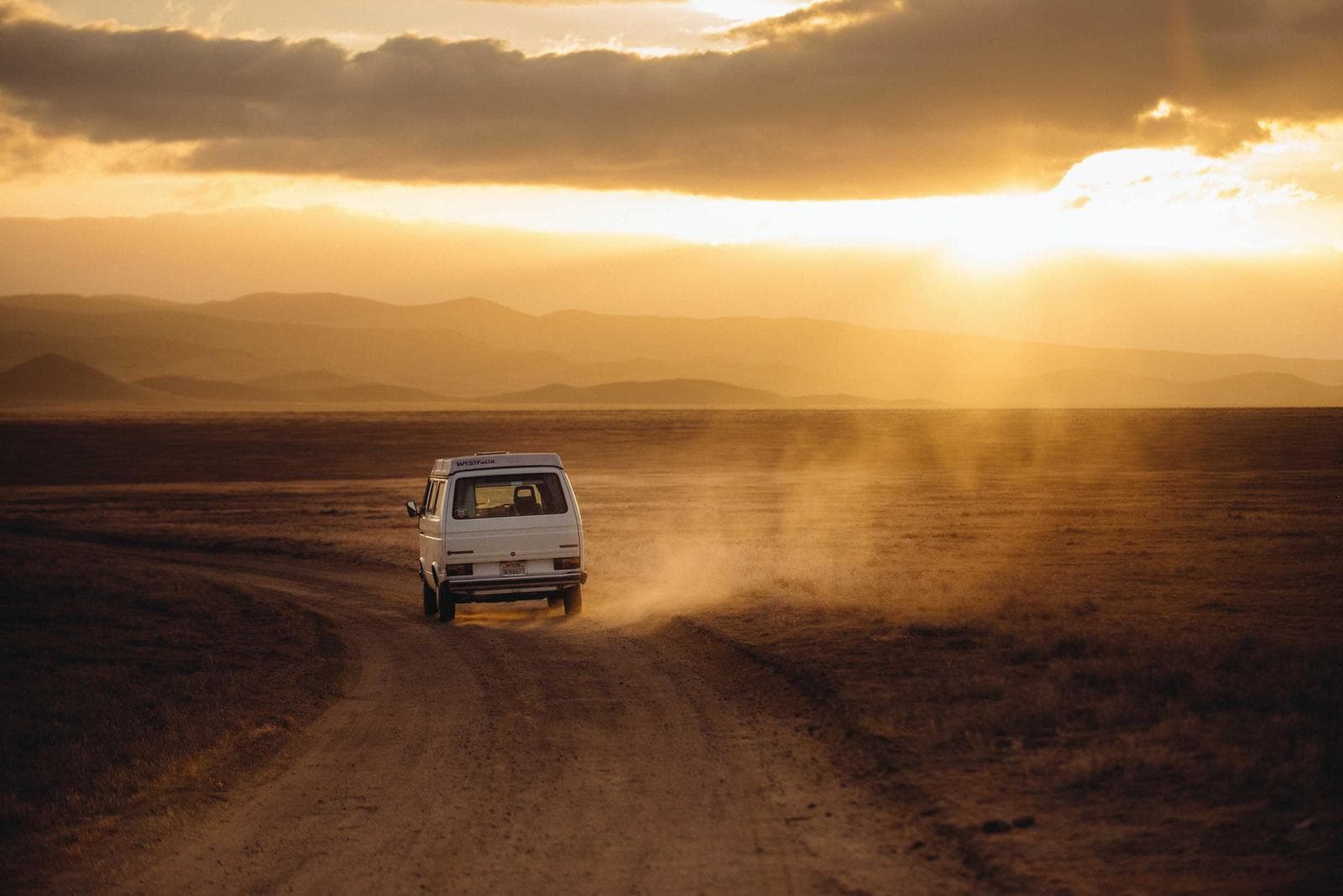 Car on a dirt road