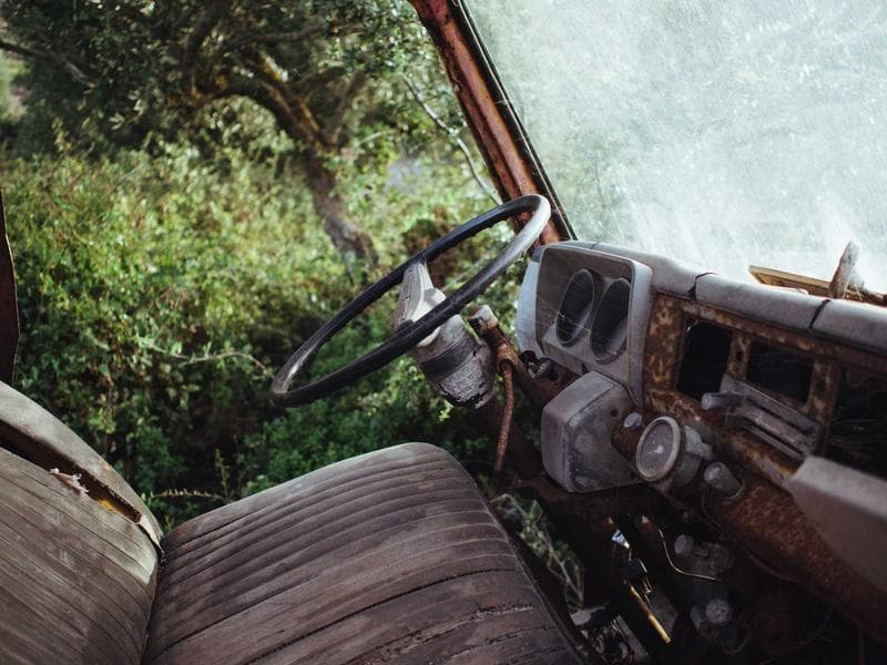 Abandoned truck
