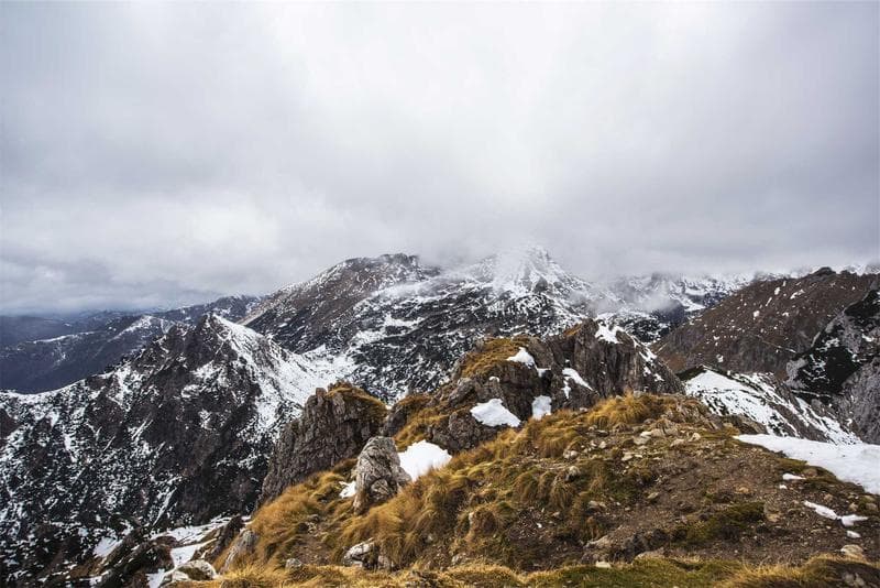 Rock and snow