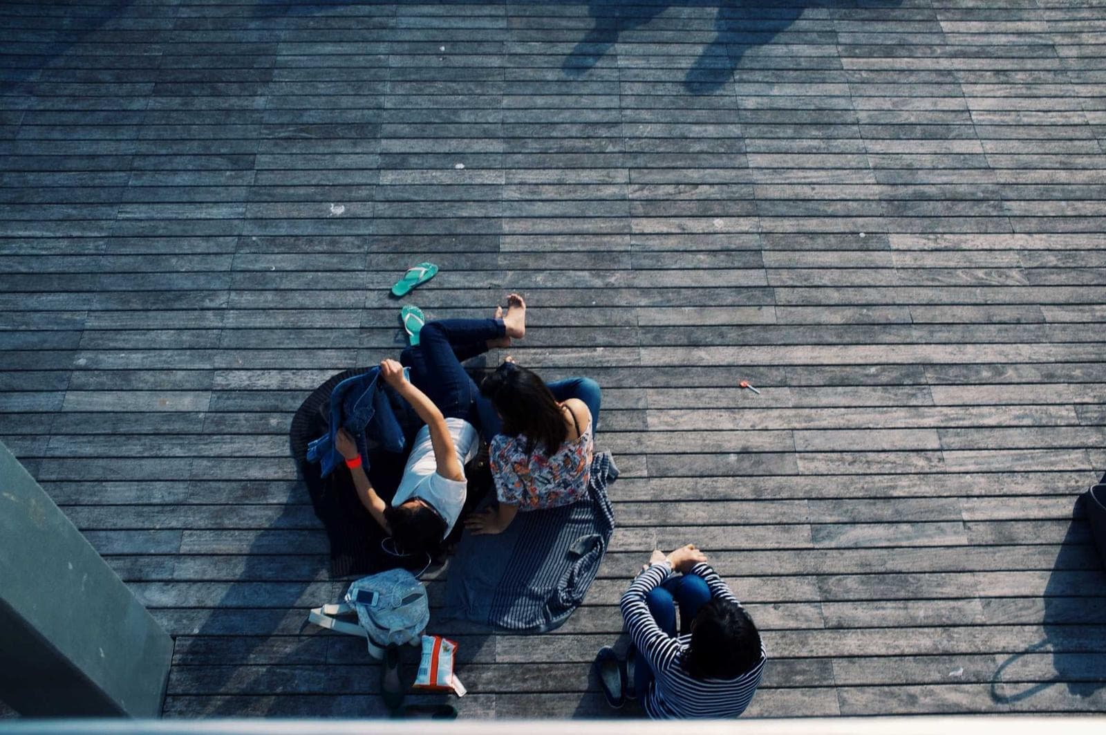 Sitting on the boards
