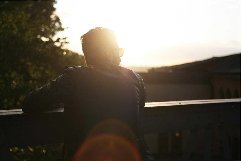 Arms out at sunset