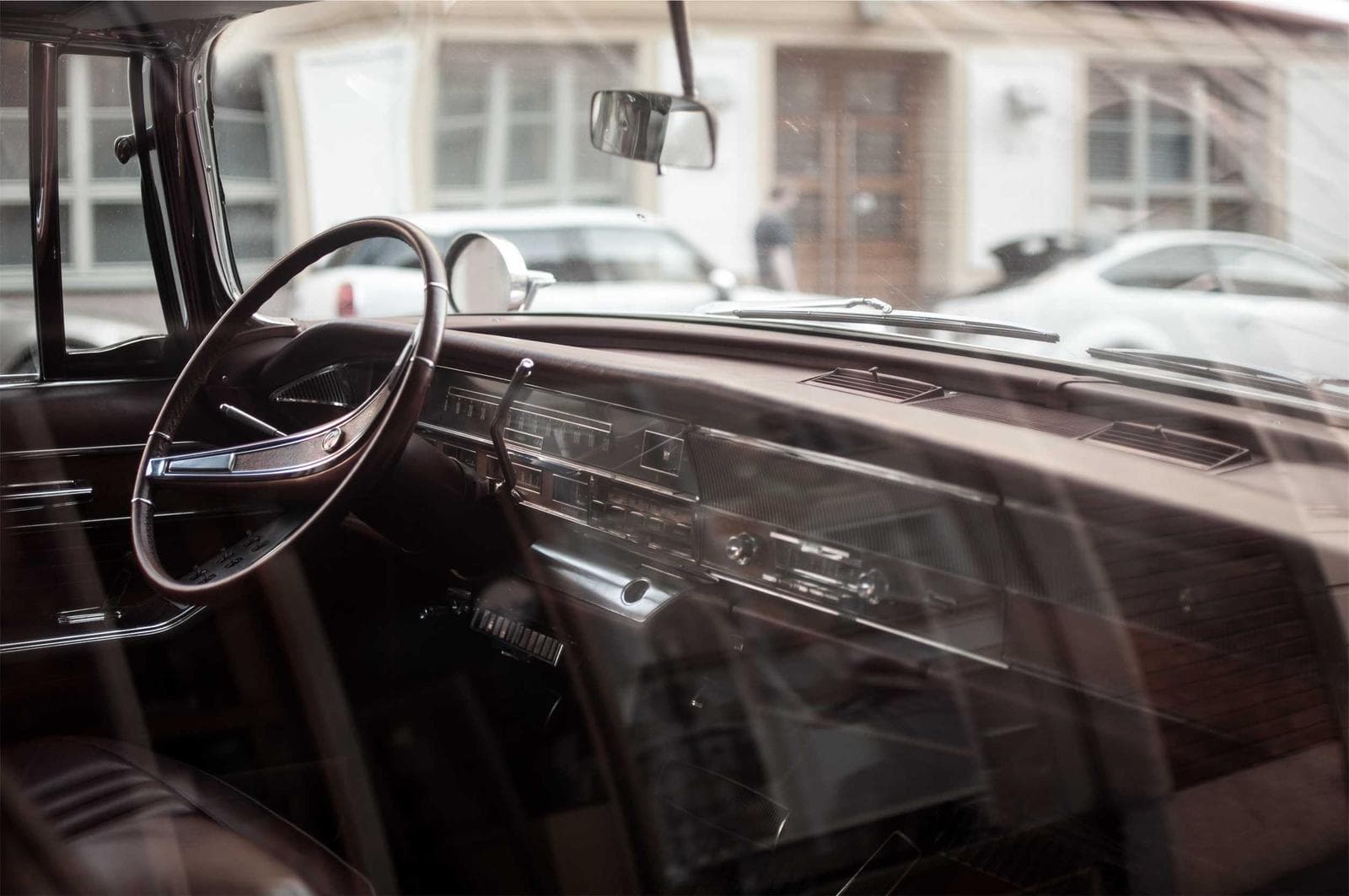 Old car interior