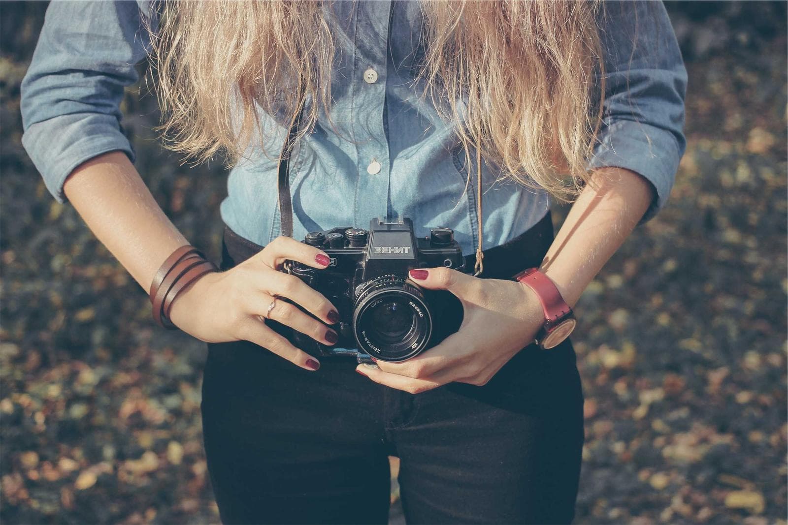 Holding a camera