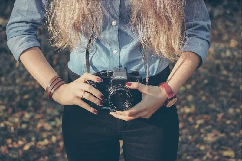 Holding a camera