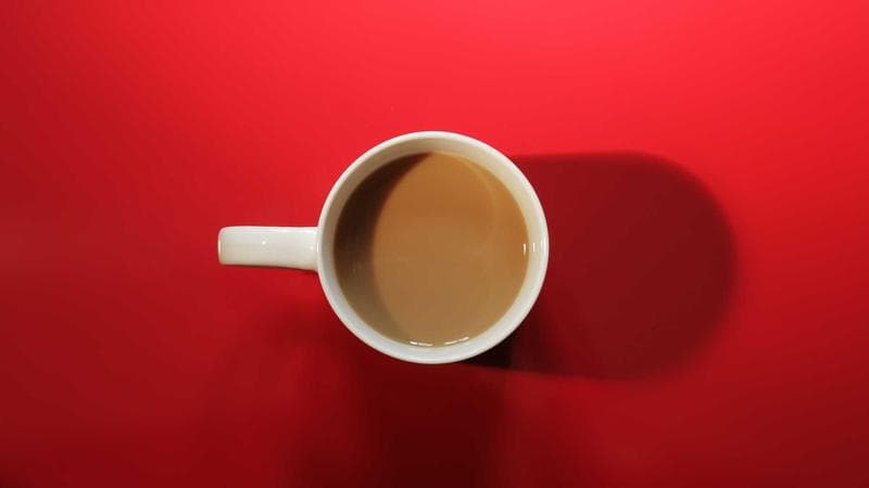 Coffee on red