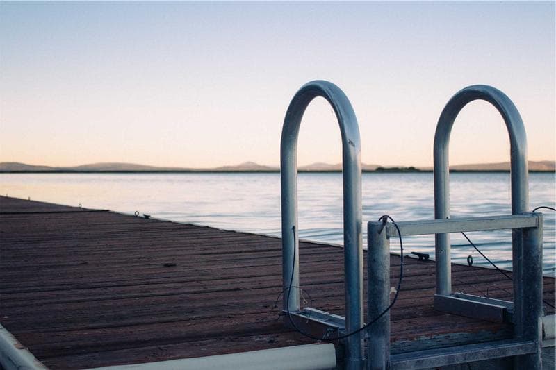 Ladder into the sea