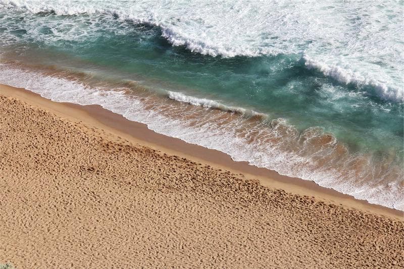 Waves on sand