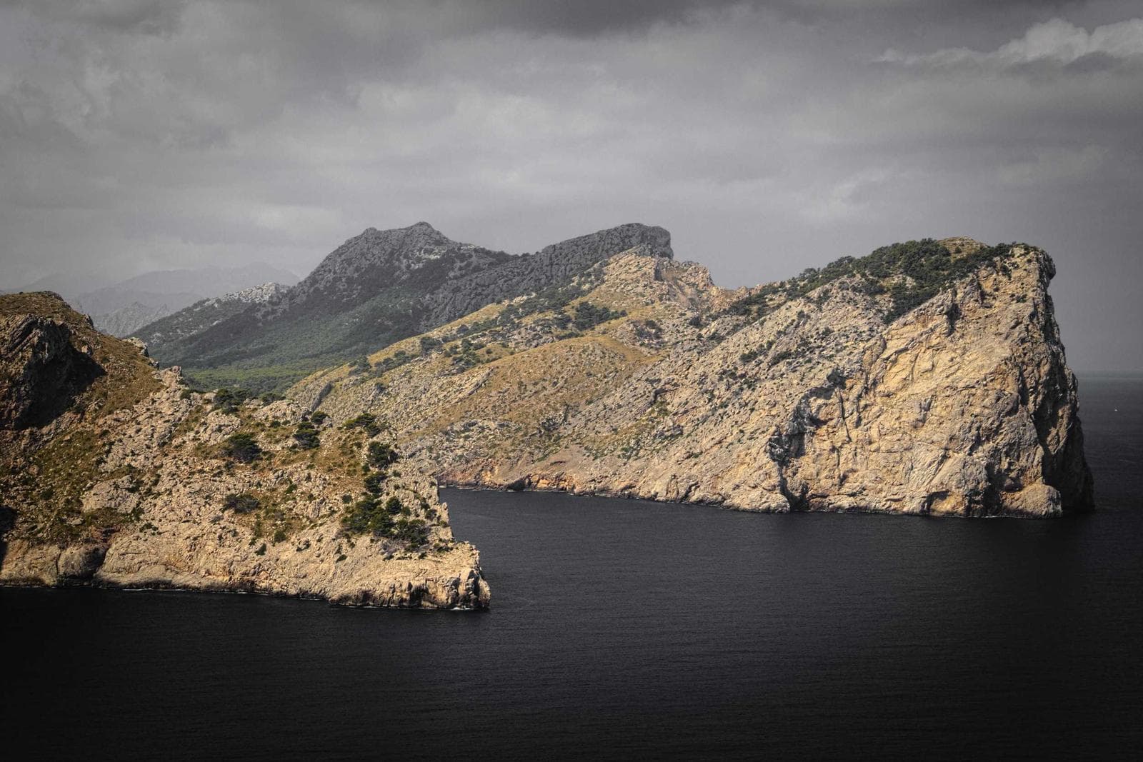 Cliff over water