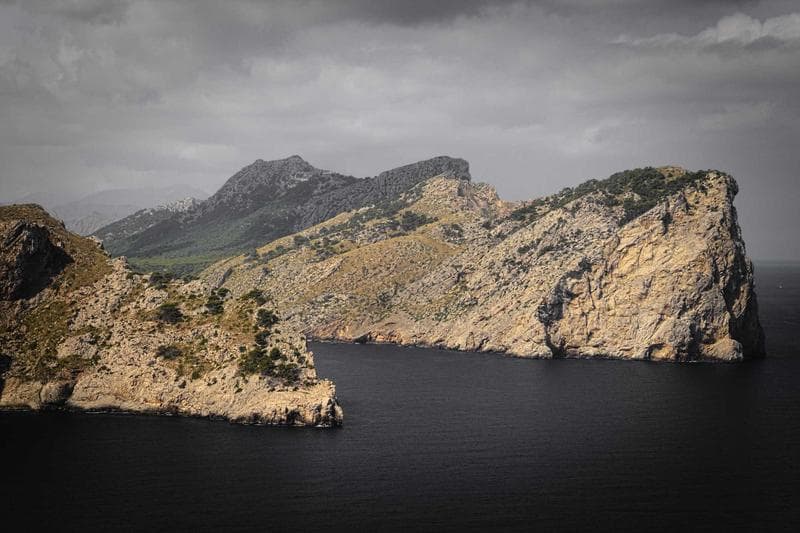Cliff over water