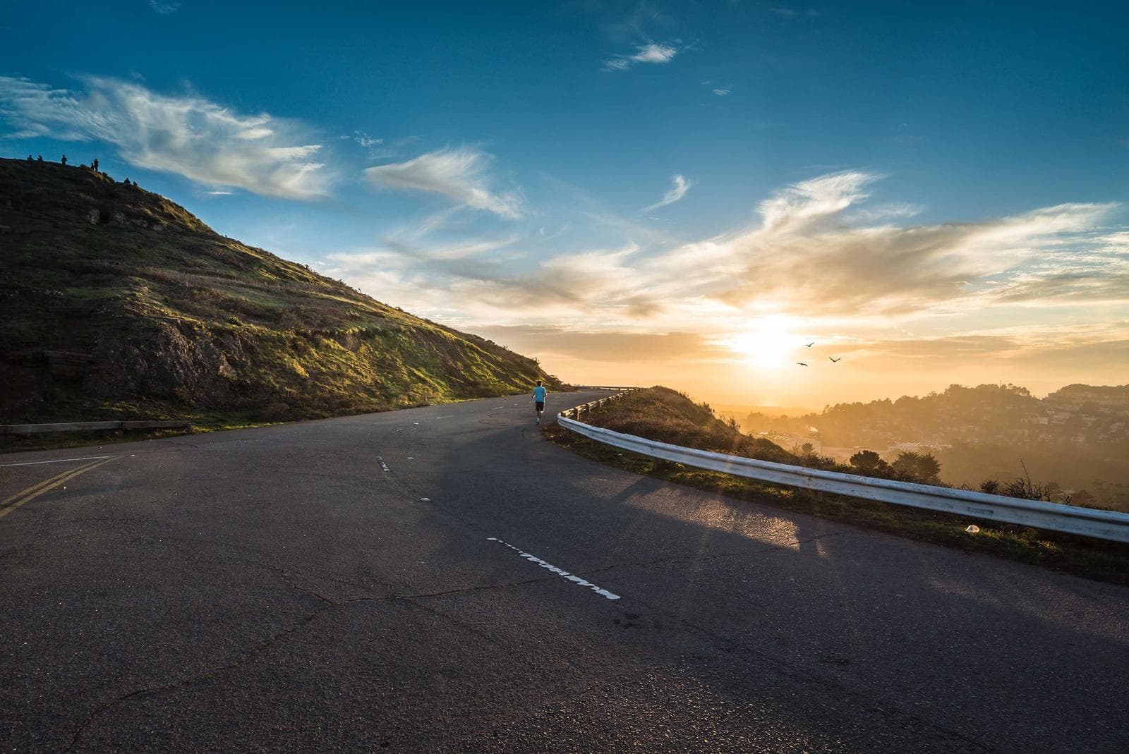 Road at sunset