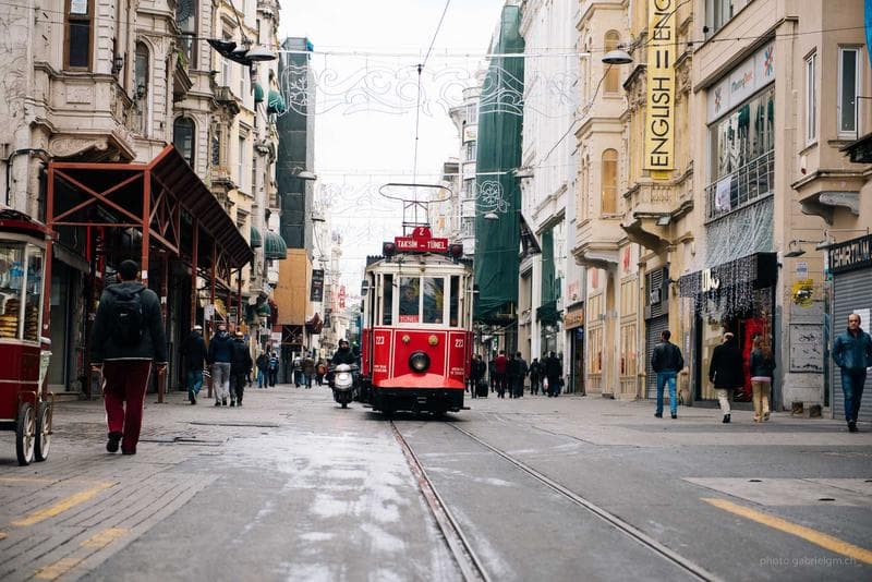 Red tram