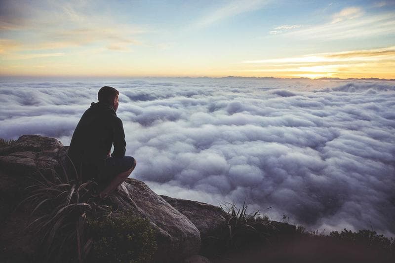 Sitting above the clouds