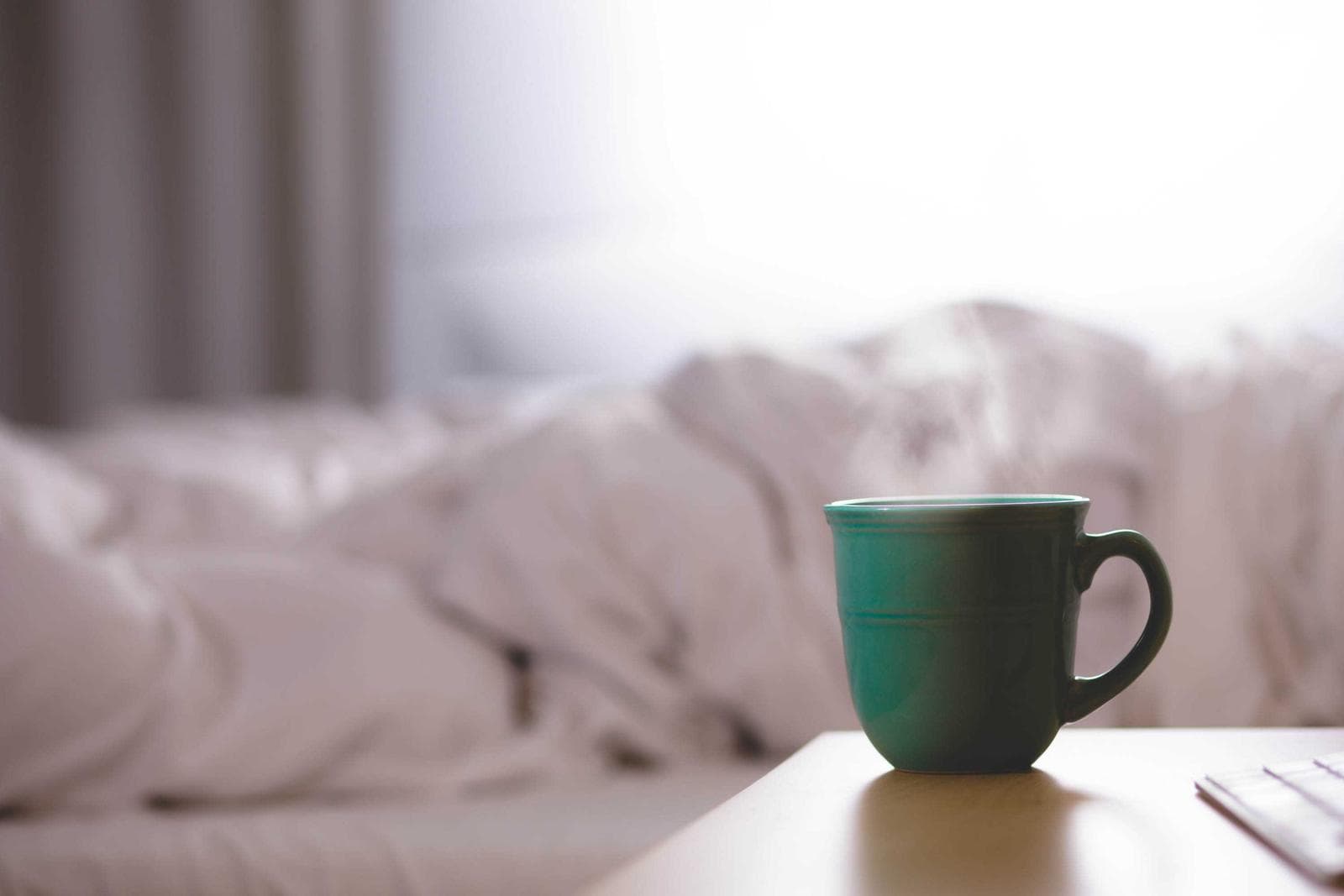 Mug on the bed