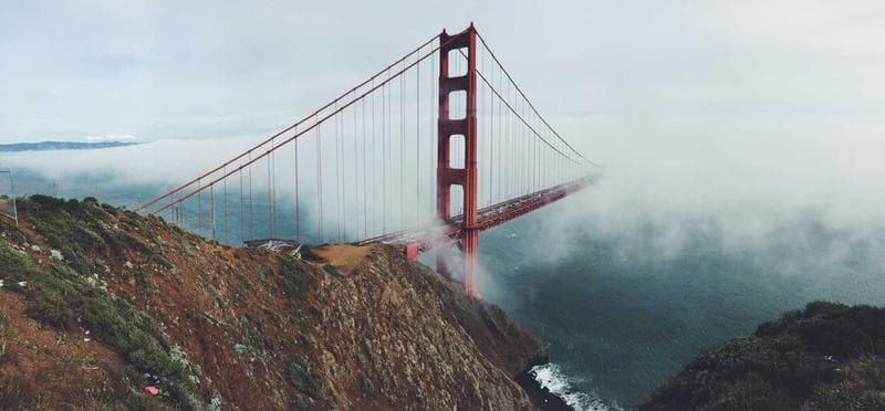 Bridge in fog