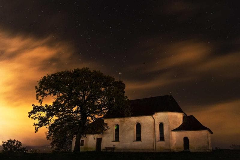 Church under storm