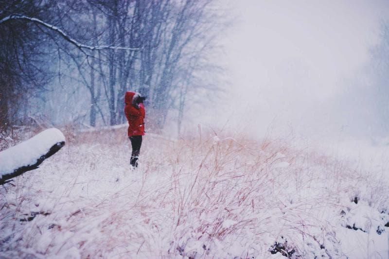 Walking in snow