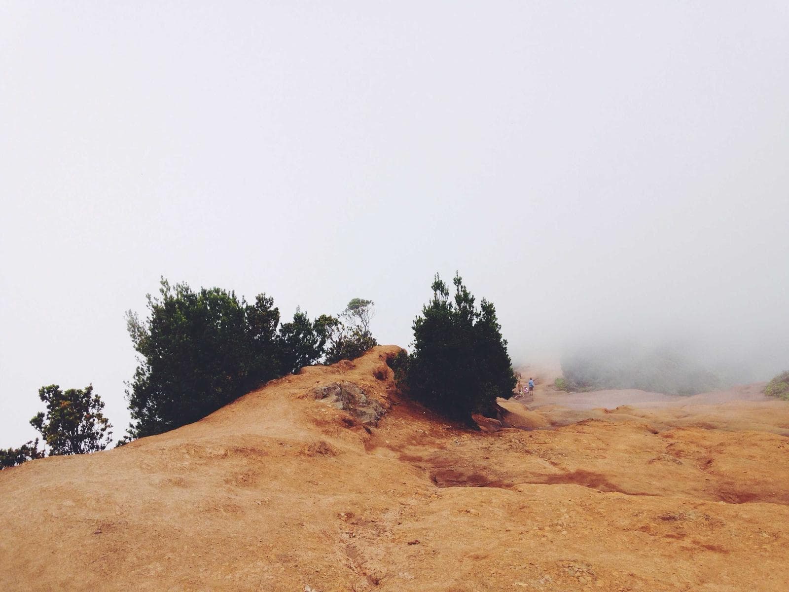 Rock in fog