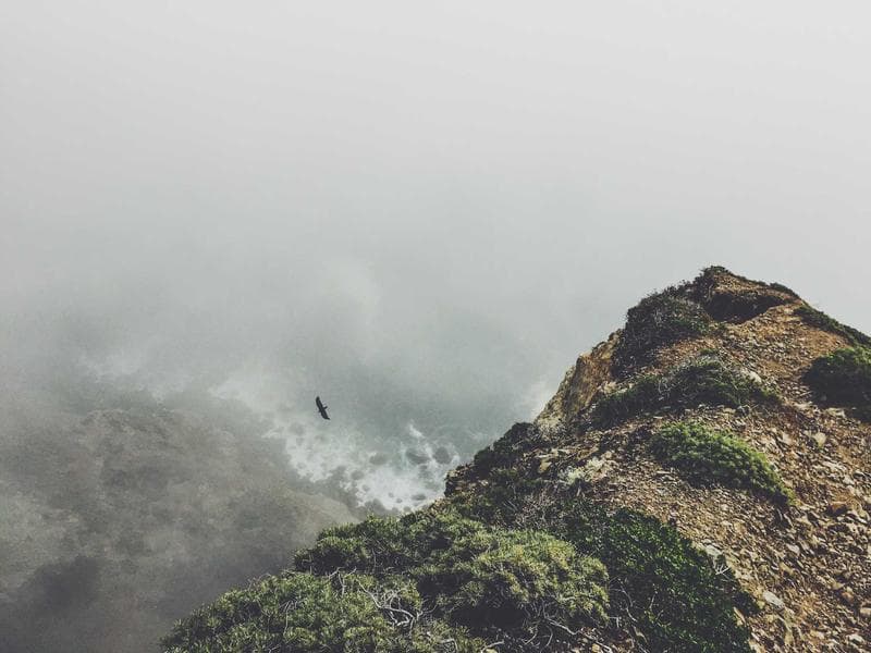 Cliff in cloud