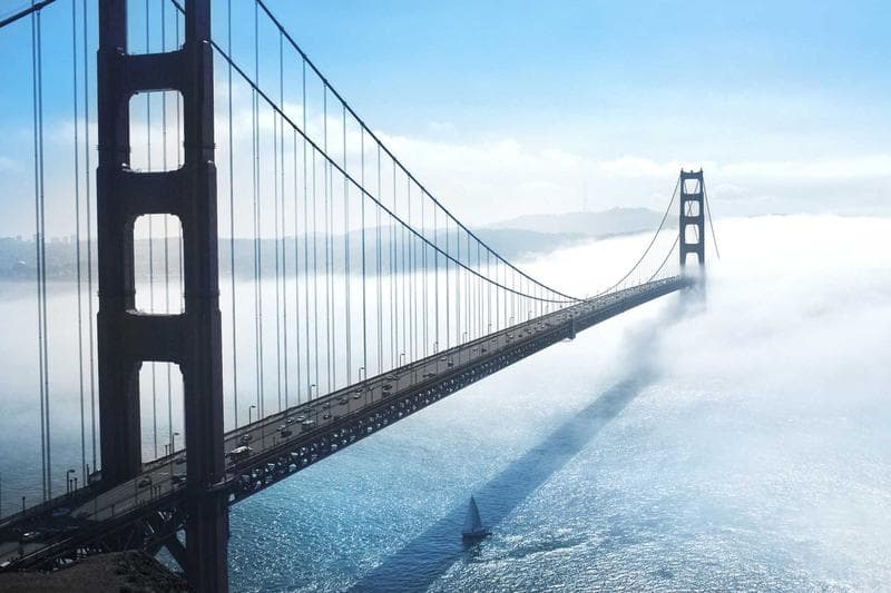 Golden Gate in fog